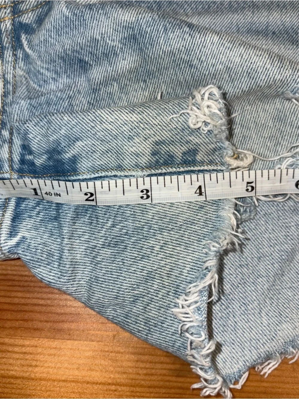 AGOLDE Parker Long Short in Swapmeet Denim Shorts Size 24